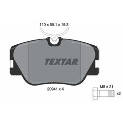 Sada brzdových platničiek kotúčovej brzdy TEXTAR 2094102