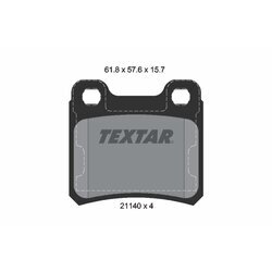Sada brzdových platničiek kotúčovej brzdy TEXTAR 2114001