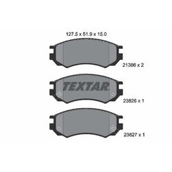 Sada brzdových platničiek kotúčovej brzdy TEXTAR 2138604