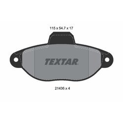 Sada brzdových platničiek kotúčovej brzdy TEXTAR 2143602