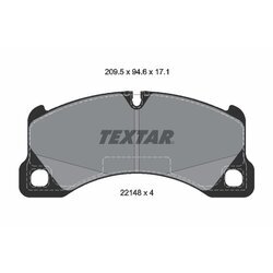 Sada brzdových platničiek kotúčovej brzdy TEXTAR 2214801