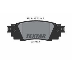 Sada brzdových platničiek kotúčovej brzdy TEXTAR 2243401