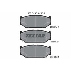 Sada brzdových platničiek kotúčovej brzdy TEXTAR 2396201