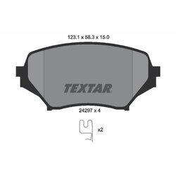 Sada brzdových platničiek kotúčovej brzdy TEXTAR 2429701