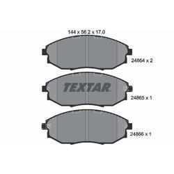 Sada brzdových platničiek kotúčovej brzdy TEXTAR 2486401