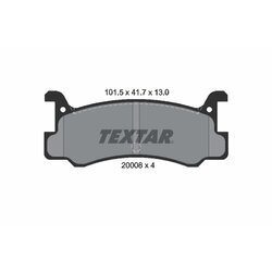 Sada brzdových platničiek kotúčovej brzdy TEXTAR 2000801