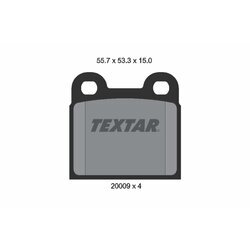 Sada brzdových platničiek kotúčovej brzdy TEXTAR 2000906