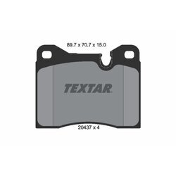 Sada brzdových platničiek kotúčovej brzdy TEXTAR 2043703