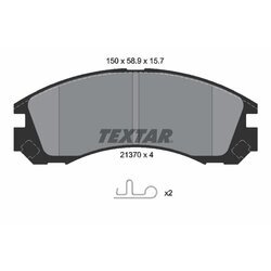 Sada brzdových platničiek kotúčovej brzdy TEXTAR 2137001