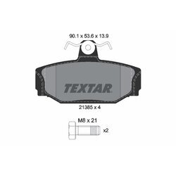 Sada brzdových platničiek kotúčovej brzdy TEXTAR 2138501