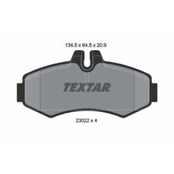 Sada brzdových platničiek kotúčovej brzdy TEXTAR 2302201