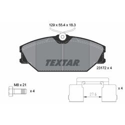 Sada brzdových platničiek kotúčovej brzdy TEXTAR 2317203