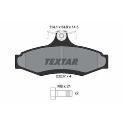 Sada brzdových platničiek kotúčovej brzdy TEXTAR 2323701