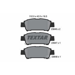 Sada brzdových platničiek kotúčovej brzdy TEXTAR 2364601