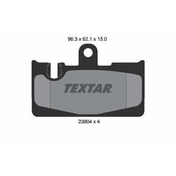 Sada brzdových platničiek kotúčovej brzdy TEXTAR 2380401