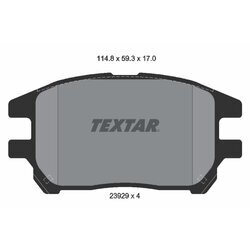 Sada brzdových platničiek kotúčovej brzdy TEXTAR 2392901