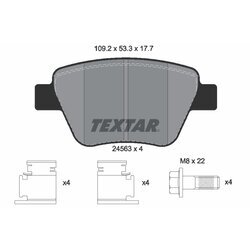 Sada brzdových platničiek kotúčovej brzdy TEXTAR 2456301