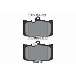 Sada brzdových platničiek kotúčovej brzdy TEXTAR 2496501