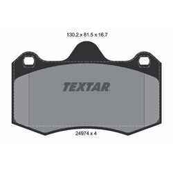 Sada brzdových platničiek kotúčovej brzdy TEXTAR 2497401