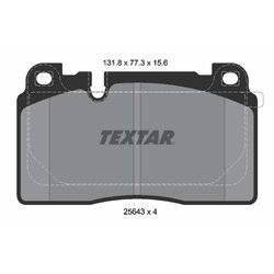 Sada brzdových platničiek kotúčovej brzdy TEXTAR 2564302