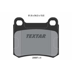 Sada brzdových platničiek kotúčovej brzdy TEXTAR 2068703