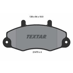 Sada brzdových platničiek kotúčovej brzdy TEXTAR 2147001
