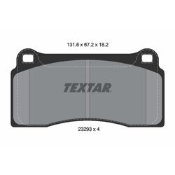 Sada brzdových platničiek kotúčovej brzdy TEXTAR 2329301