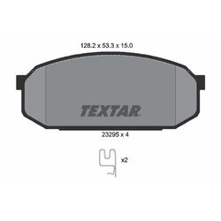 Sada brzdových platničiek kotúčovej brzdy TEXTAR 2329501