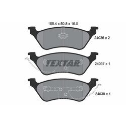 Sada brzdových platničiek kotúčovej brzdy TEXTAR 2403601