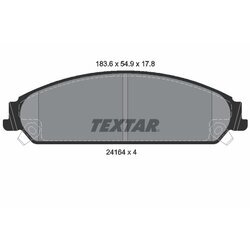 Sada brzdových platničiek kotúčovej brzdy TEXTAR 2416401