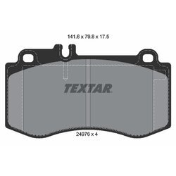 Sada brzdových platničiek kotúčovej brzdy TEXTAR 2497601