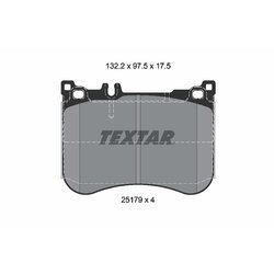 Sada brzdových platničiek kotúčovej brzdy TEXTAR 2517903