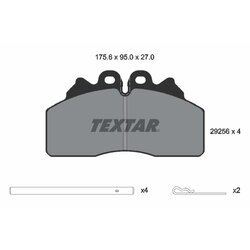 Sada brzdových platničiek kotúčovej brzdy TEXTAR 2925601 - obr. 1