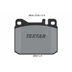 Sada brzdových platničiek kotúčovej brzdy TEXTAR 2034110