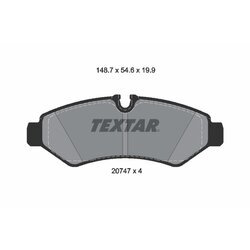 Sada brzdových platničiek kotúčovej brzdy TEXTAR 2074701