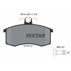 Sada brzdových platničiek kotúčovej brzdy TEXTAR 2117002