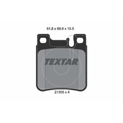 Sada brzdových platničiek kotúčovej brzdy TEXTAR 2130581