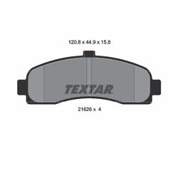 Sada brzdových platničiek kotúčovej brzdy TEXTAR 2162601