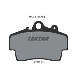 Sada brzdových platničiek kotúčovej brzdy TEXTAR 2193702