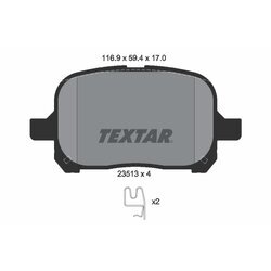 Sada brzdových platničiek kotúčovej brzdy TEXTAR 2351302