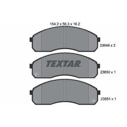 Sada brzdových platničiek kotúčovej brzdy TEXTAR 2364901