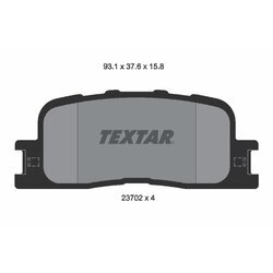 Sada brzdových platničiek kotúčovej brzdy TEXTAR 2370201