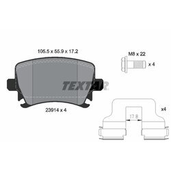 Sada brzdových platničiek kotúčovej brzdy TEXTAR 2391481