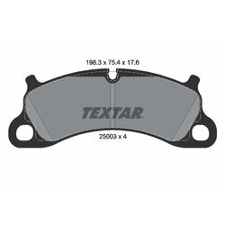Sada brzdových platničiek kotúčovej brzdy TEXTAR 2500301