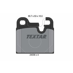 Sada brzdových platničiek kotúčovej brzdy TEXTAR 2043602