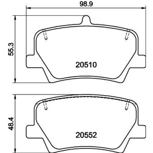 Sada brzdových platničiek kotúčovej brzdy TEXTAR 2051003