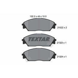 Sada brzdových platničiek kotúčovej brzdy TEXTAR 2132201