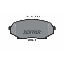 Sada brzdových platničiek kotúčovej brzdy TEXTAR 2155202