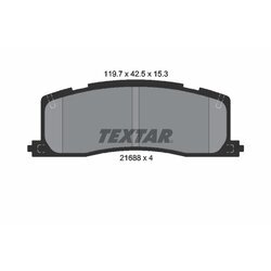 Sada brzdových platničiek kotúčovej brzdy TEXTAR 2168801