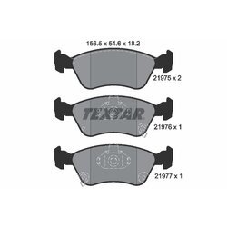 Sada brzdových platničiek kotúčovej brzdy TEXTAR 2197502